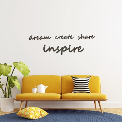 Decono Метален Надпис Dream Create Share Inspire