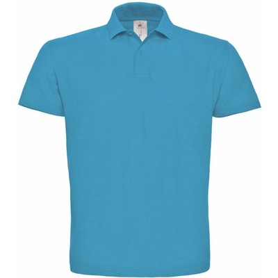 B&C ID.001 Piqué polo tričko modré atoll