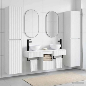 vidaXL Комплект мебели за баня 5 бр. Бяло 33 x 34, 5 x 160 см (3406003)