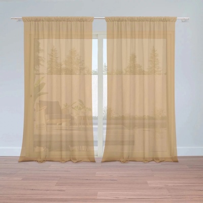 Záclony Okrová: 2 ks - 150x250 cm - Sablio