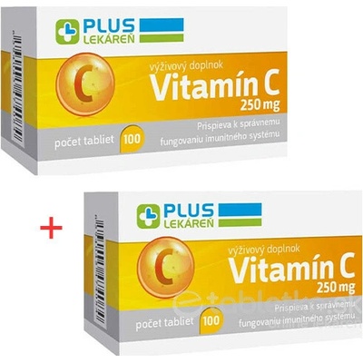 Plus Lekáreň Vitamín C 250 mg 2 x 100 tabliet