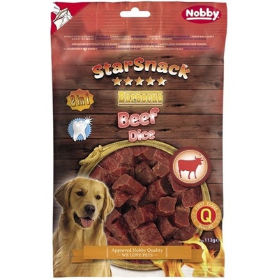 Nobby StarSnack BBQ Beef Dice žuvačky 113 g