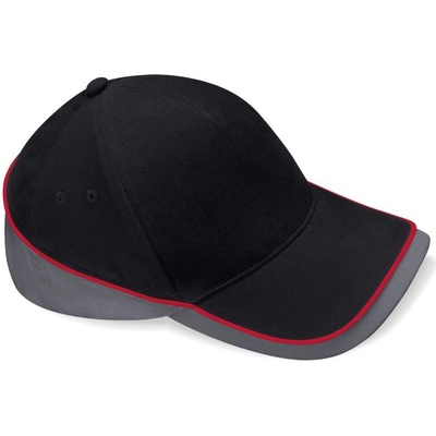 Beechfield B 171 5 panelová týmová závodní COT-530171z4799 Černá/šedá/červená