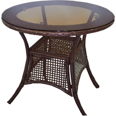 Bogdan Furniture Am Ратанова маса 46-1 ф75/75h кафява