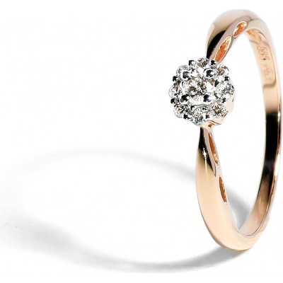 Blink-Blink Elegantný diamantový prsteň z ružového zlata 1440RDG