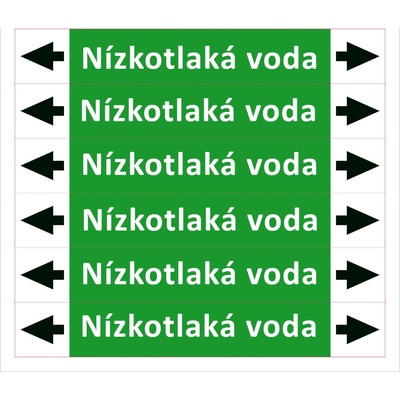 Nadrzenapalivo.cz Značení potrubí ISO 20560, nízkotlaká voda PZAL 008719