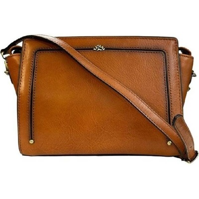 Katana crossbody kožená kabelka přes rameno koňaková 66814-10