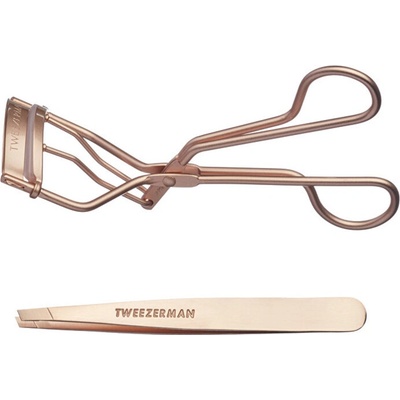 Tweezerman Rose Gold Set, Dárkové balení setu Rose Gold pro řasy a obočí – Zboží Dáma