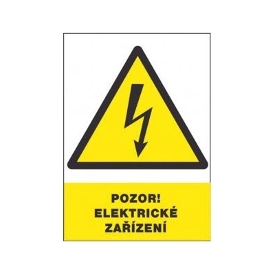 Tabulka bezpečnostní - Pozor! Elektrické zařízení 300 x 210 mm, balení 1 ks