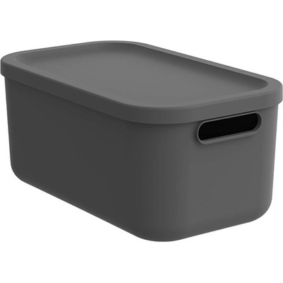 Rotho Albu Light úložný box s víkem 12 l antracit 40 x 24 x 18 cm