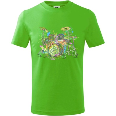 Bicie farebné splash tričko detské Apple Green
