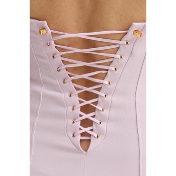 Elisabetta Franchi Рокля Elisabetta Franchi в розово къса със стандартна кройка AB74852E2 (AB74852E2)