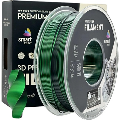 Smart Print FG-S101-E1, 3D филамент, PLA Silk, Dual Color, Black, Green, 1kg, 1, 75mm (FG-S101-E1)