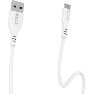 PZX Кабел PZX V140, от USB A(м) към USB Micro B(м), 1m, бял (V140)