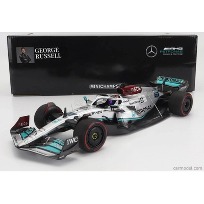 Minichamps Mercedes gp F1 W13e Team Mercedesamg Petronas F1 N 63 Spain Gp 2022 George Russel Strieborná zelená 1:18