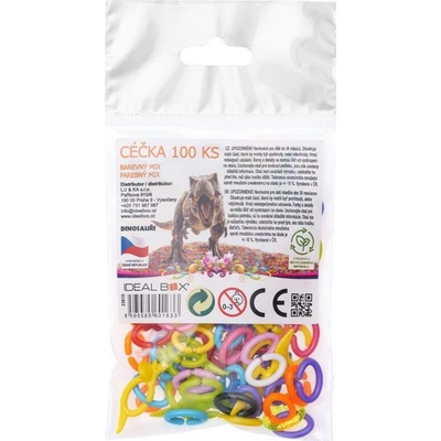 Ideal Box Céčka 100 ks barevný mix dinosauři
