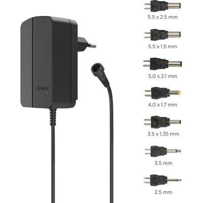 Hama Универсално захранване, регулируемо, 1500mA, 24W, max. 24V, 7 адаптера (223616)