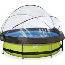 Exit Toys Lime s kartušovou filtrací a kopulí 300 x 76 cm zelená
