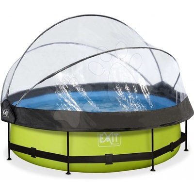 Exit Toys Lime s kartušovou filtrací a kopulí 300 x 76 cm zelená