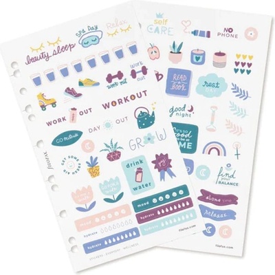 Filofax Стикери Wellness, 6 листа, 216 броя (1040100087)
