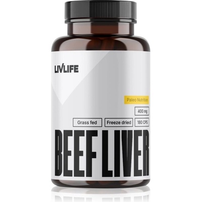 LivLife Beef Liver 400 mg 180 kapslí