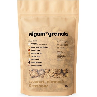 Vilgain Granola kokos mandle a kešu 400g