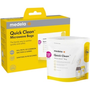 Medela Пликчета за стерилизиране в микровълнова Medela - Quick Clean, 5 брoя (008.0040) - ozone