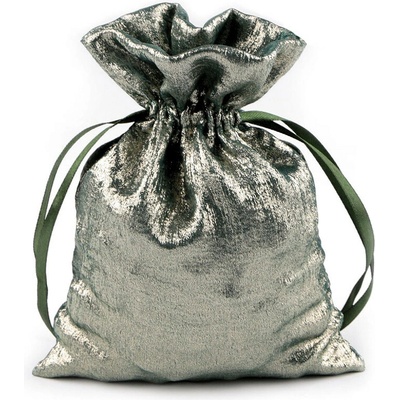 Dárkový pytlík s metalickým efektem 13x18 cm Varianta: 1 zelená, Balení: 1 ks