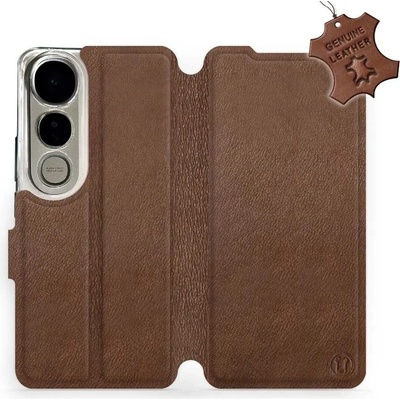Mobiwear Vivo V50 Lite Kožené Hnědé