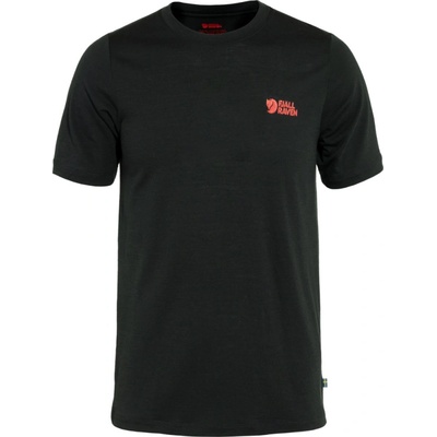 Fjällräven Abisko Wool logo SS M Black
