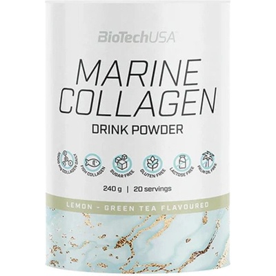 BioTech USA Marine Collagen citron-zelený čaj 240 g
