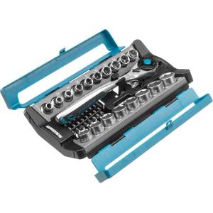 GROSS Вложки комплект, 36 бр, 1/2", 3/8", CrV, с тресчотка 120 зъба Gross (14145)