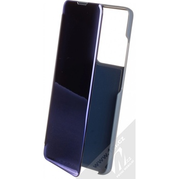 Pouzdro 1Mcz Clear View flipové Samsung Galaxy S21 Ultra modré