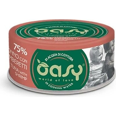 Oasy Cat More Love Adult Tuňák s krevetami ve vývaru 70 g