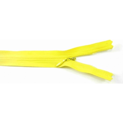 Nedeliteľný skrytý zips (3mm) rôzne farby - dĺžka 18 cm - 60 cm 55 cm Citrónovo Žltá