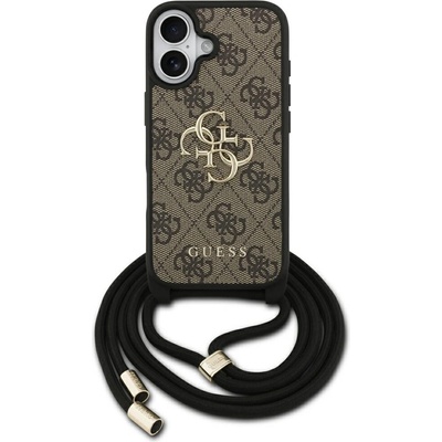 Guess - Pevné pouzdro 4G CBDY Big Logo s popruhem GUHCP17SP4GMGCRW - iPhone 17 - hnědé – Hledejceny.cz