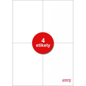Print etikety EMY samolepiace 105x148,5mm 4ks/A4, 100listov A4/balenie