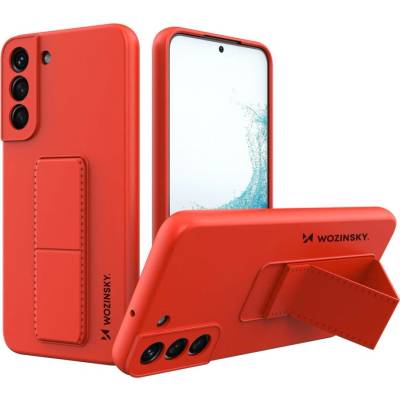 Wozinsky Силиконов кейс Wozinsky Kickstand със стойка за Samsung Galaxy S22 +, Червен