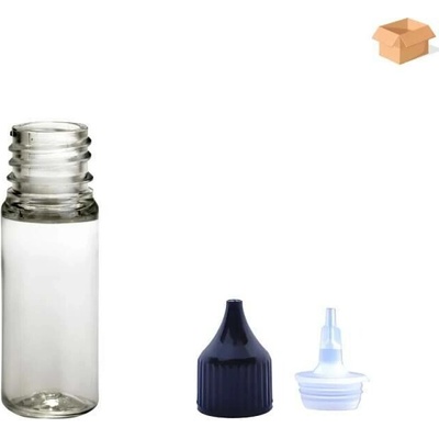 Via Plastová lahvička čirá s černou špičkou 10 ml 2000 ks