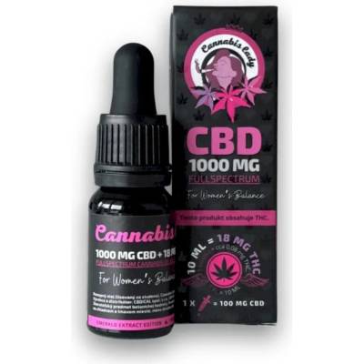 Cannabis Lady CBD kvapky Full Spectrum pre ženy 1000 mg 10 ml