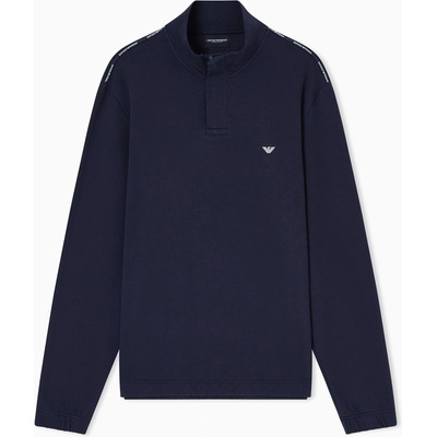 Giorgio Armani Men's 1/4 Zip Fleece - Armani Blue