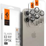 Spigen 2бр комплекти от протектори за камера на iPhone 14 Pro / Pro Max / 15 Pro / Pro Max / 16 Pro / Pro Max от Spigen Optik Tr - Natural Titanium (8809971220545)
