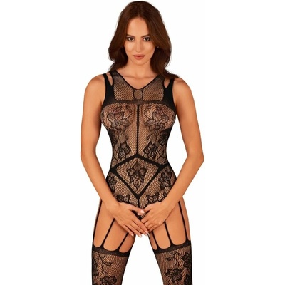 Obsessive Pikantní body F239 bodystocking - černá