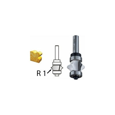Profilová fréza s ložiskem stopka 8mm, 25,4x13x61,2mm, Makita D-48826