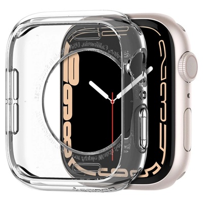 Spigen Калъф Spigen Liquid Crystal, съвместим с Apple Watch 4/5/6/7/8/SE 40/41mm Crystal Clear (ACS04195) (ACS04195)