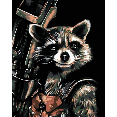 zuty Rocket Racoon 40 x 50 cm vypnuté plátno na rám 8596530033578