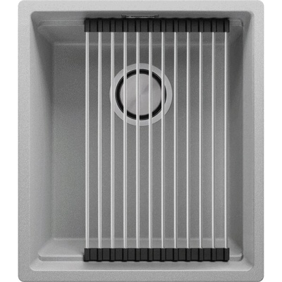 Твоят Стил Сива кухненска гранитна мивка Прага 50 Level Slim XXL 460 x 470 мм