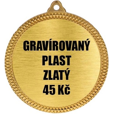 Gravírovaný štítek medaile Barva štítku gravír: zlatý