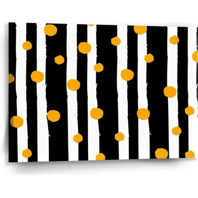 Sablio Obraz Pruhy a bodky - 90x60 cm