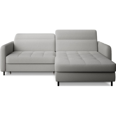 Eltap Сив разтегателен ъглов диван с място за съхранение от букле (десен ъгъл) Gomsi - ELTAP (CO-GOM-RT-04ROY)